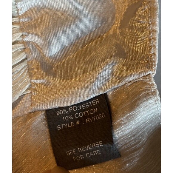 Maverick Fine Western Wear Vest Women’s L Beige Beaded Sequin Chiffon Boho Chic - Picture 9 of 13